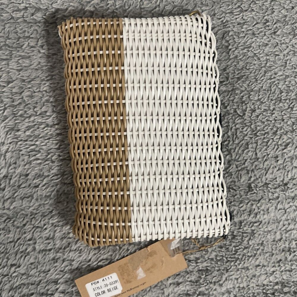 Squeeze De Citron Make Up Bag Boho Beachy Wicker - Picture 5 of 8